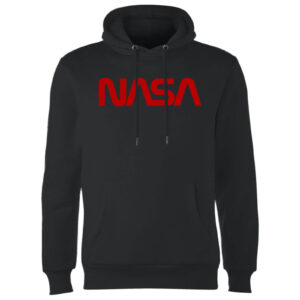 NASA Worm Rot Logotype Hoodie – Schwarz – L