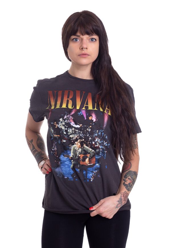 Nirvana - Live In New York Charcoal - - T-Shirts