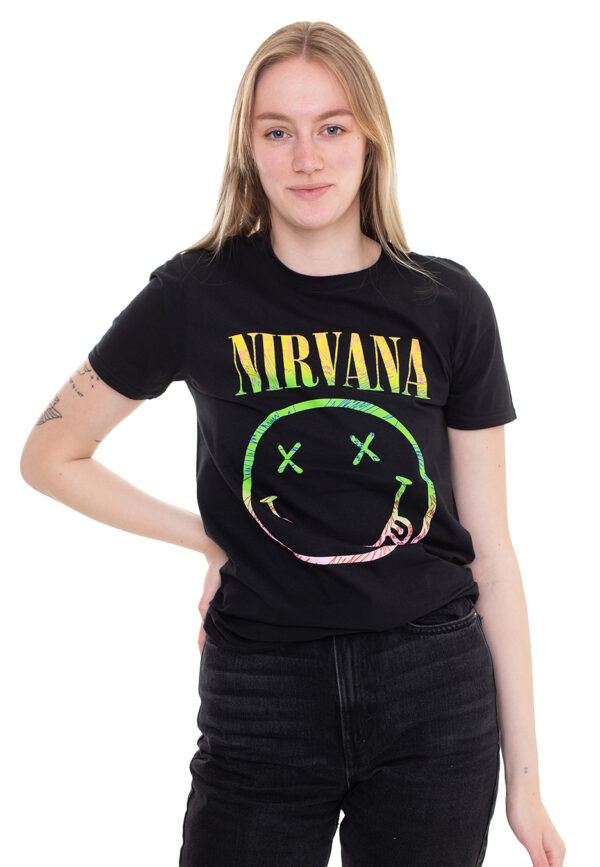 Nirvana - Sorbet Ray Smiley - - T-Shirts