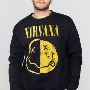 Nirvana – Split Smiley Charcoal – Sweater