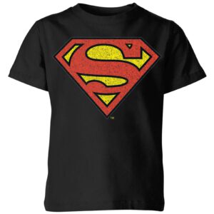 Originals Official Superman Crackle Logo Kinder T-Shirt – Schwarz – 3-4 Jahre