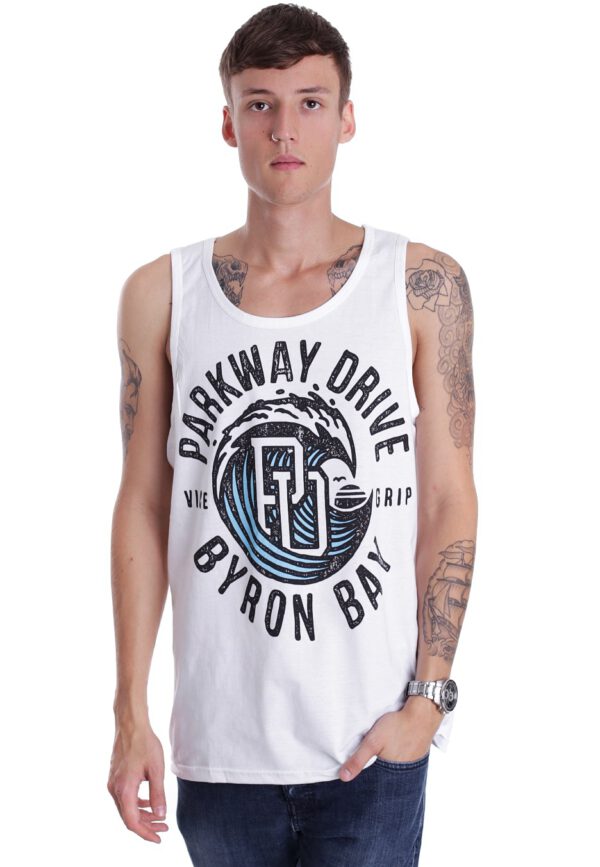 Parkway Drive - Vice Wave White - Tanks