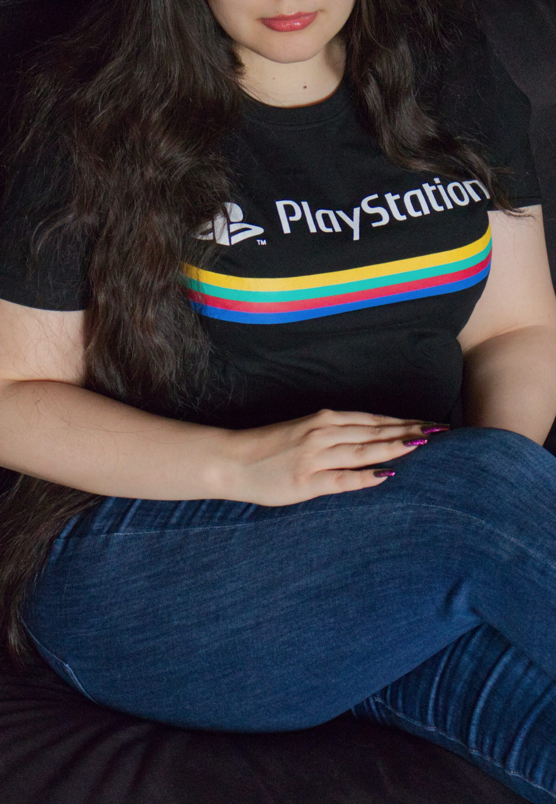 Playstation - Color Stripe Logo - - T-Shirts