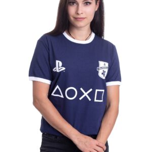 Playstation - FC Club Logo With Icons Navy - - T-Shirts