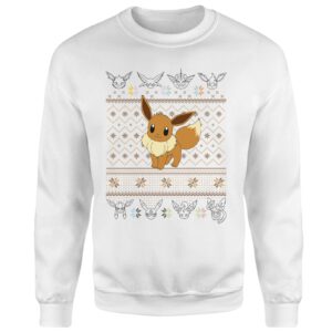Pokemon Evoli Weihnachtspullover - Weiß - XS - Weiß