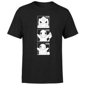 Pokemon Generation 1 Monochrome Starters Men’s T-Shirt – Black – XS