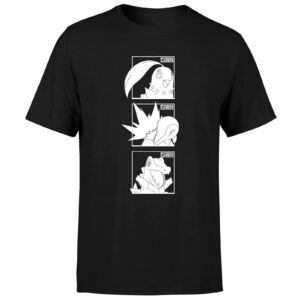 Pokemon Generation 2 Monochrome Starters Men’s T-Shirt – Black – XS