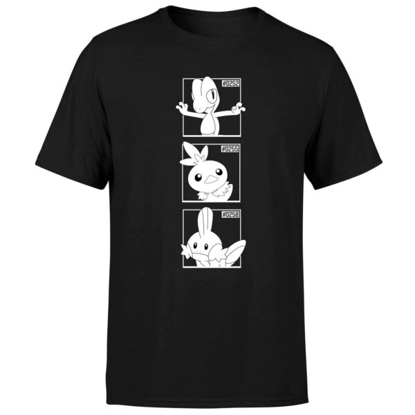 Pokemon Generation 3 Monochrome Starters Men's T-Shirt - Black - XS