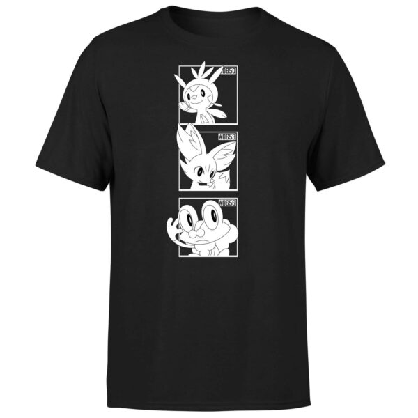Pokemon Generation 6 Monochrome Starters Men's T-Shirt - Black - XS