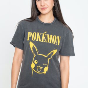Pokémon - Graffiti Pikachu Acid Wash - T - T-Shirts