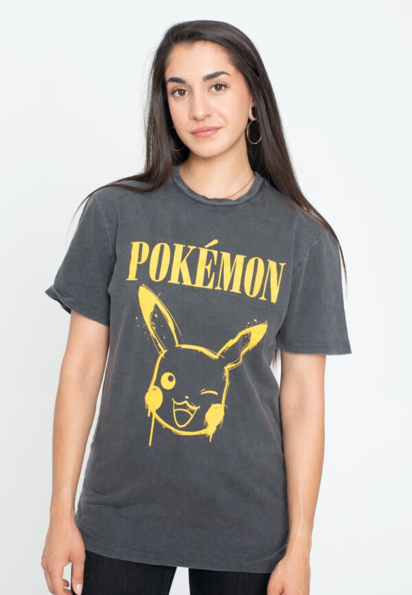 Pokémon - Graffiti Pikachu Acid Wash - T - T-Shirts