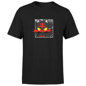 Pokemon Litten Men’s T-Shirt – Black – XS