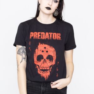 Predator – Red Distressed Skull – T-Shirt