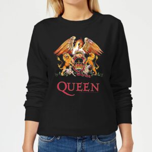 Queen Crest Damen Sweatshirt – Schwarz – L