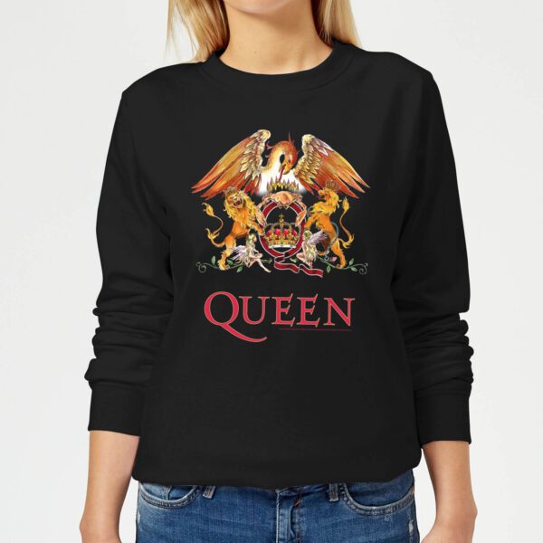 Queen Crest Damen Sweatshirt - Schwarz - L