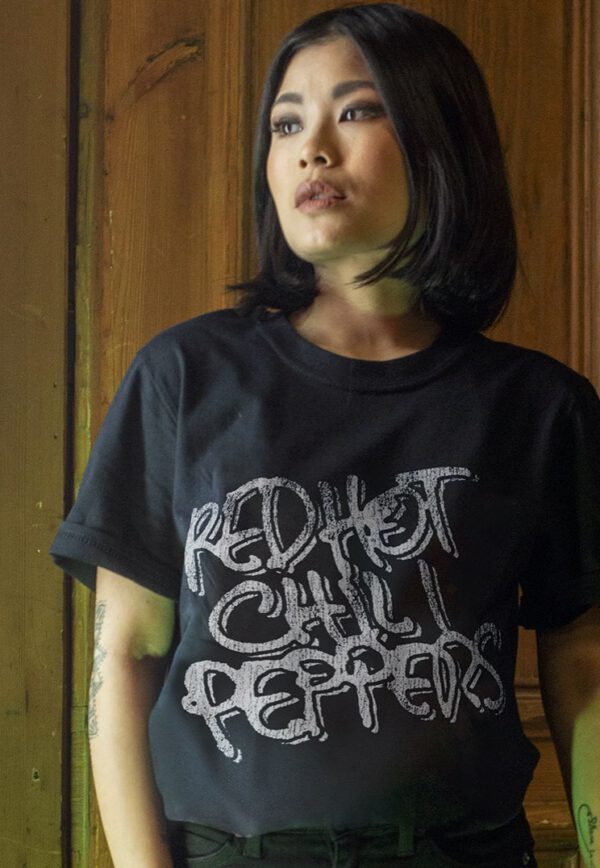 Red Hot Chili Peppers - Black & White Logo - - T-Shirts