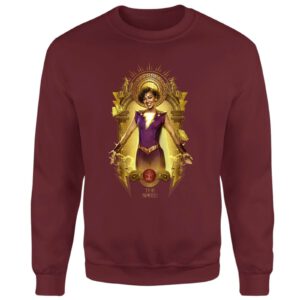 Shazam! Fury of the Gods The Speed Sweatshirt – Burgundy – S – Bordeauxrot