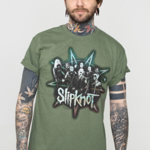 Slipknot – Group Star Olive – T-Shirt