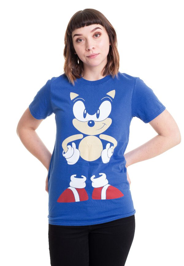 Sonic The Hedgehog - Front & Back Blue - - T-Shirts
