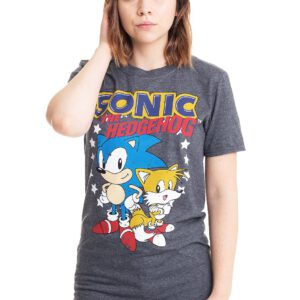 Sonic The Hedgehog - Sonic & Tails Grey - - T-Shirts