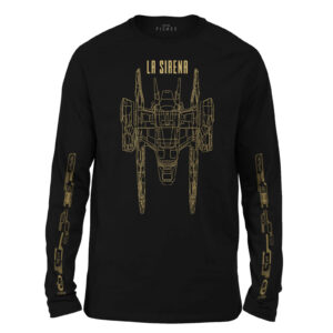 Star Trek: Picard La Sirena Wireframe Unisex Long Sleeve T-Shirt – Black – XS