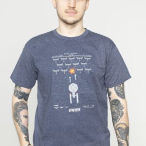 Star Trek – Pixel Fighter Vintage Heather Navy – T-Shirt