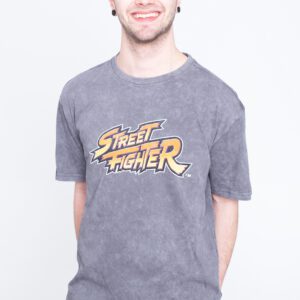 Street Fighter - Retro Logo Grey - - T-Shirts