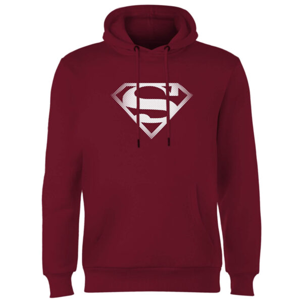 Superman Spot Logo Hoodie - Burgundy - S - Burgundy