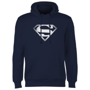 Superman Spot Logo Hoodie – Navy – S – Marineblau