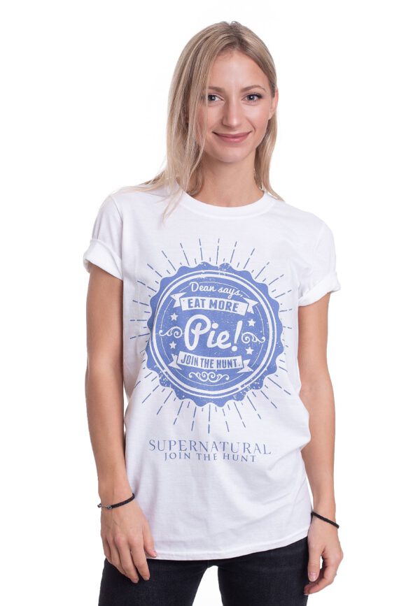 Supernatural - Eat More Pie! White - - T-Shirts