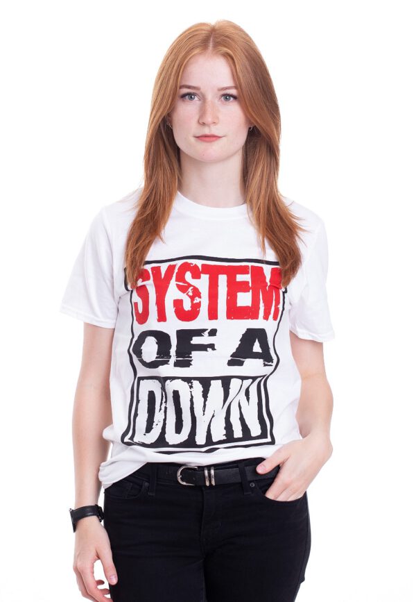 System Of A Down - Triple Stack Box White - - T-Shirts