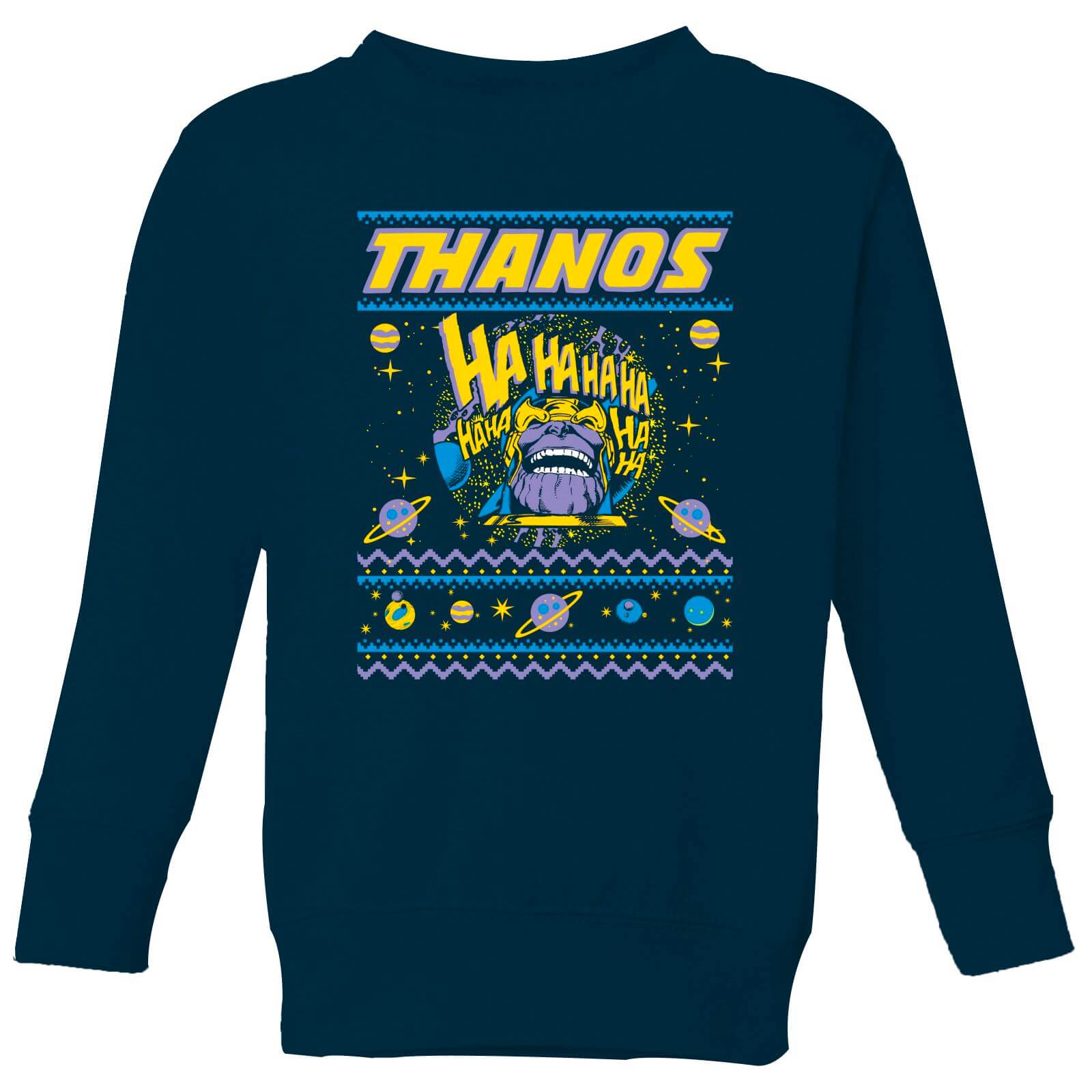 Marvel Thanos Christmas Knit Kinder Weihnachtspullover – Navy – 9-10 Jahre