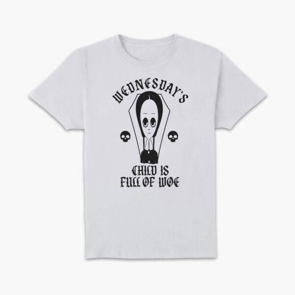 The Addams Family Wednesday's Child Is Full Of Woe Men's T-Shirt - White - S - Weiß