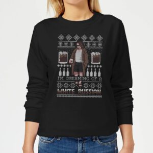 The Big Lebowski I’m Dreaming Of A White Russian Damen Weihnachtspullover – Schwarz – XL – Schwarz