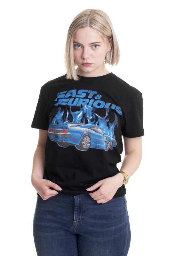 The Fast And The Furious - Blue Flames - - T-Shirts