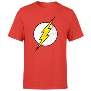 The Flash Core Distress Logo Men’s T-Shirt – Red – S