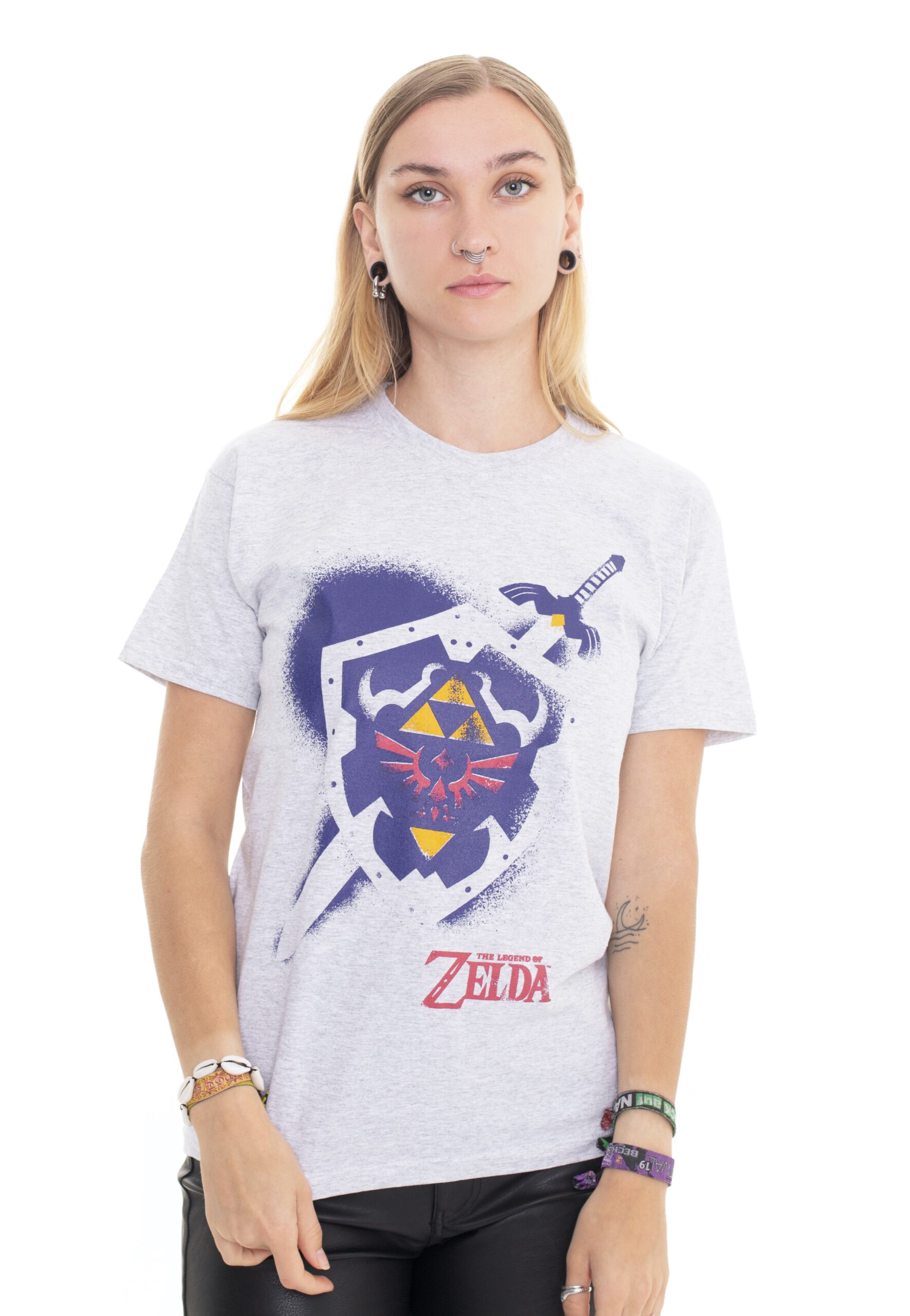 The Legend Of Zelda - Shield Grey - - T-Shirts