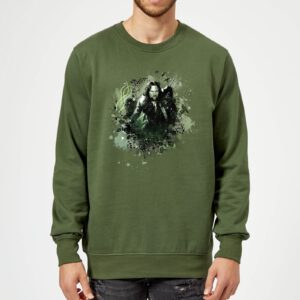 The Lord Of The Rings Aragorn Colour Splash Sweatshirt – Forest Green – XL