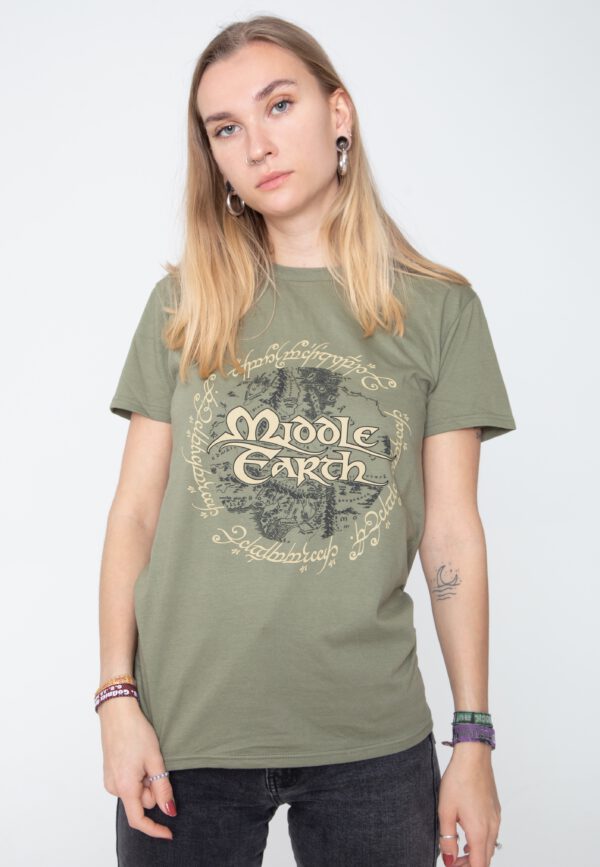 The Lord Of The Rings - Middle Earth Green - - T-Shirts