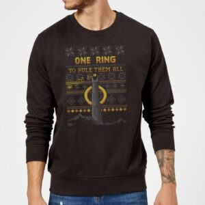 The Lord Of The Rings One Ring Weihnachtspullover – Schwarz – S