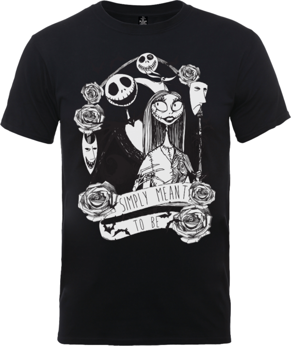 The Nightmare Before Christmas Jack Skellington And Sally Schwarz T-Shirt - S