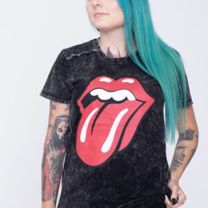 The Rolling Stones – Classic Tongue Snow Wash – T-Shirt