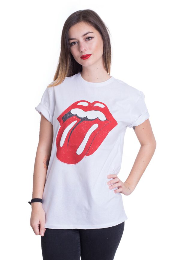 The Rolling Stones - Tongue Era White - - T-Shirts