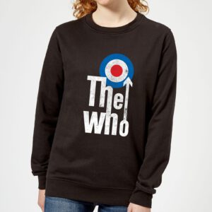 The Who Target Logo Damen Sweatshirt – Schwarz – L – Schwarz