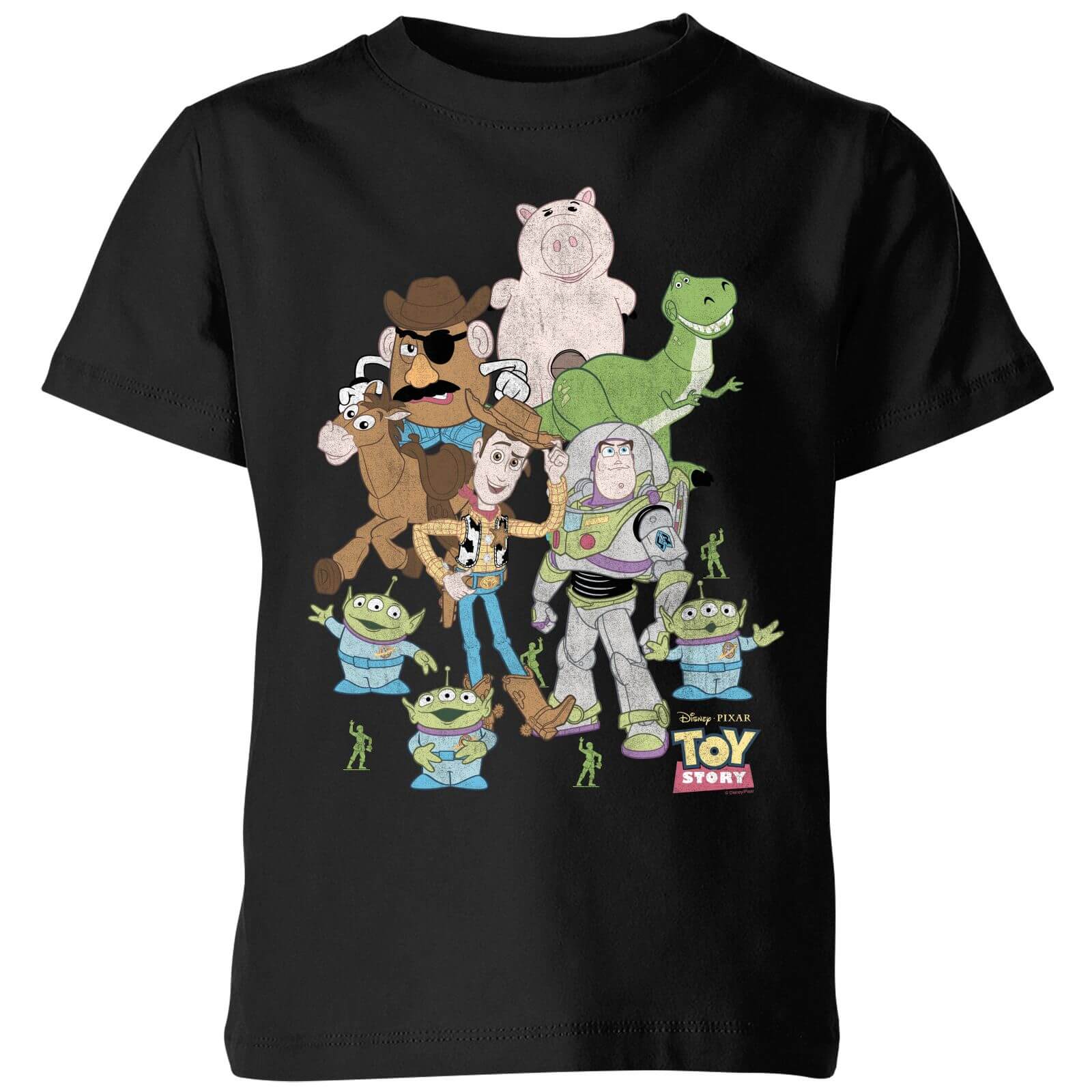 Toy Story Group Shot Kinder T-Shirt – Schwarz – 3-4 Jahre