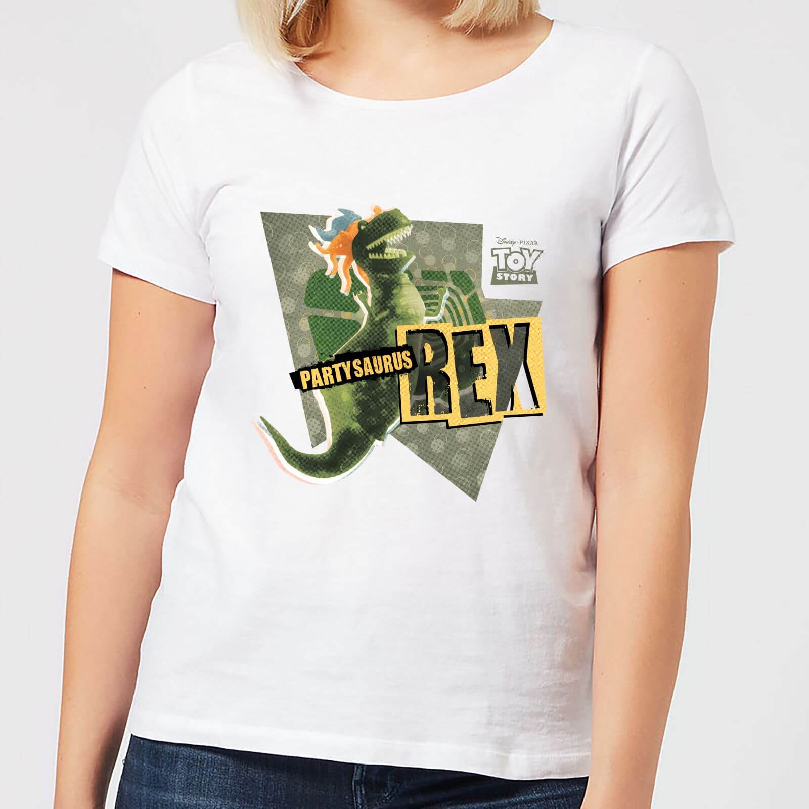 Toy Story Partysaurus Rex Damen T-Shirt – Weiß – S – Weiß