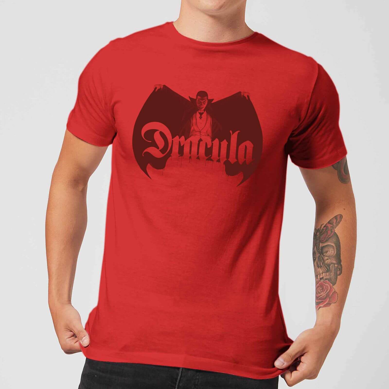 Universal Monsters Dracula Crest Herren T-Shirt – Rot – S