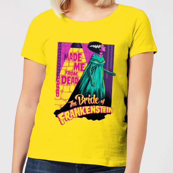 Universal Monsters Retro Bride Of Frankenstein Damen T-Shirt - Gelb - XXL