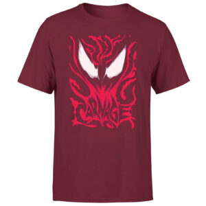 Venom Carnage Men’s T-Shirt – Burgundy – XS – Burgundy