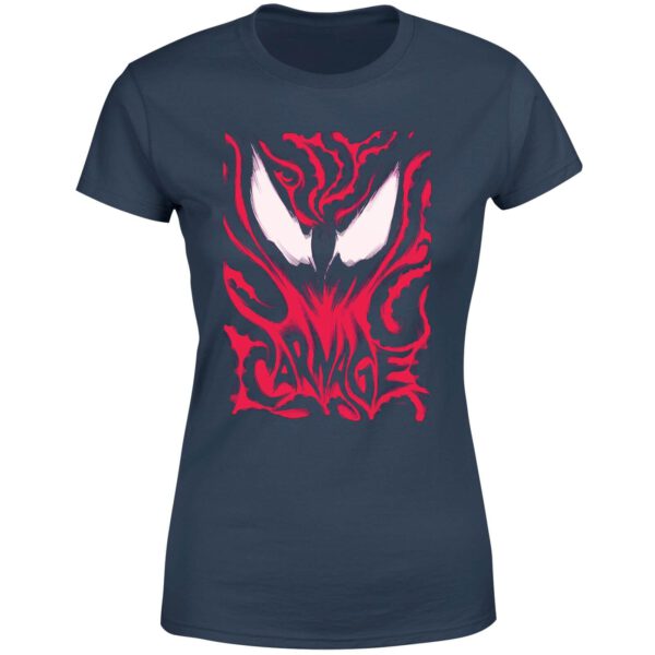 Venom Carnage Women's T-Shirt - Navy - XS - Marineblau